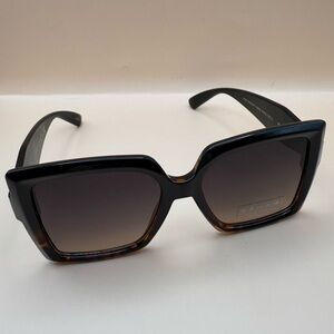 New-Tahari Black and Brown Gradient Sunglasses**FREE gift included**